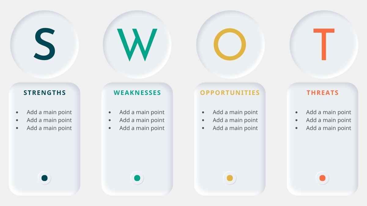 Simple Puzzle SWOT Analysis Slides for Business - diapositiva 6