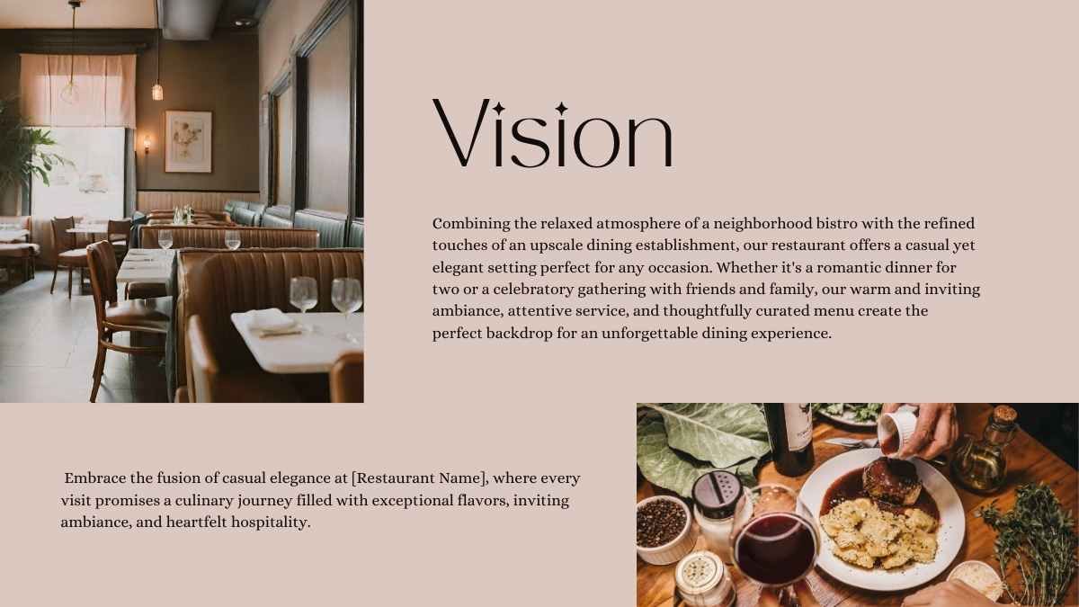 Minimalist Restaurant Marketing Plan Slides - diapositiva 10