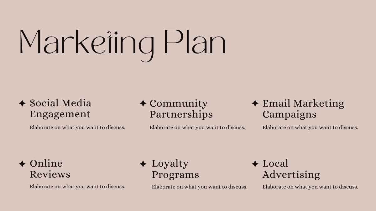 Minimalist Restaurant Marketing Plan Slides - diapositiva 11