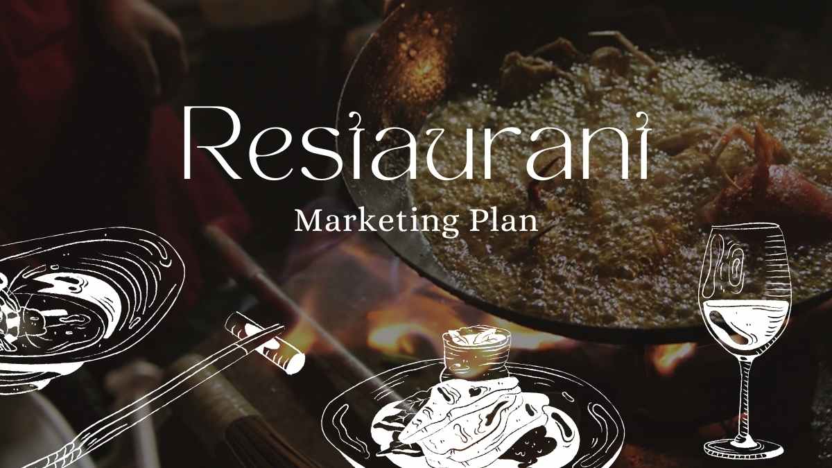 Minimalist Restaurant Marketing Plan Slides - slide 1