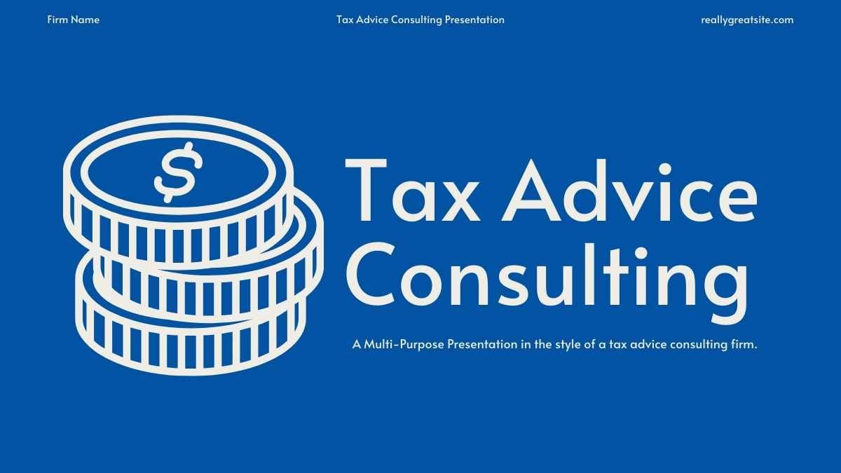 Simple Tax Advice Consulting Slides - slide 1