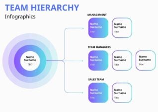 Infografis Struktur Tim yang Simple