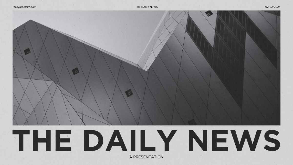 Simple The Daily News Gray Slides - slide 1