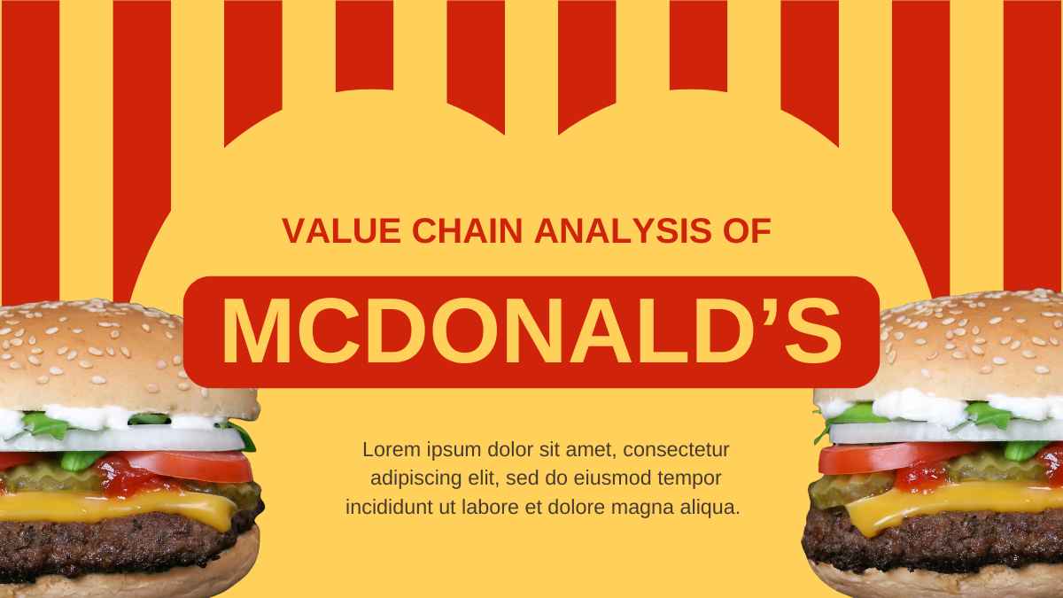 マクドナルドのシンプルでキュートなバリューチェーン分析スライド - slide 1