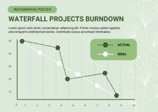 Simple Waterfall Projects Burndown Infographic