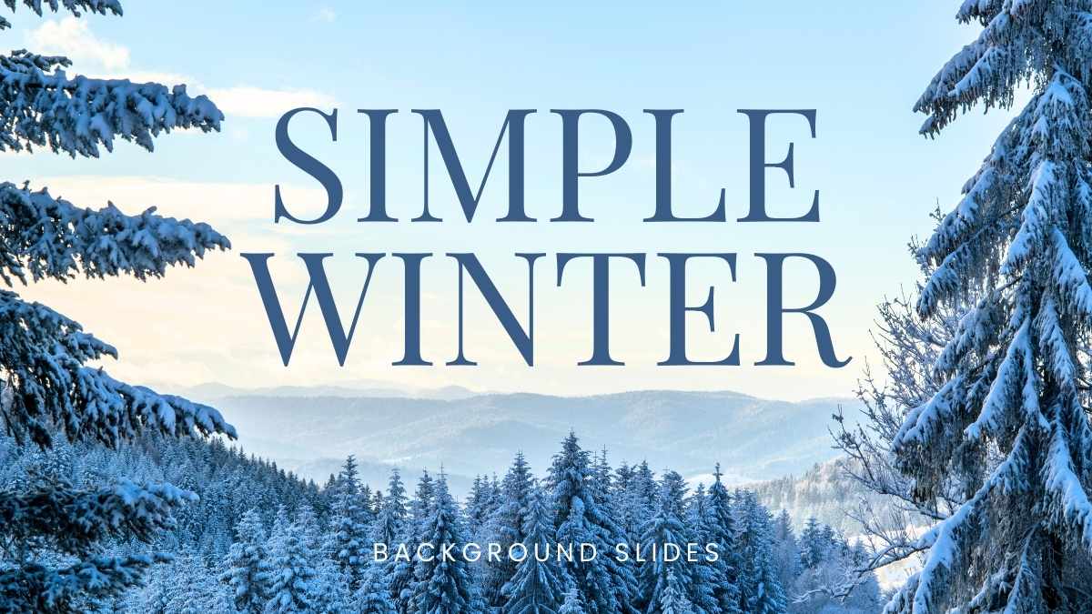 Simple Winter Background Slides - slide 1