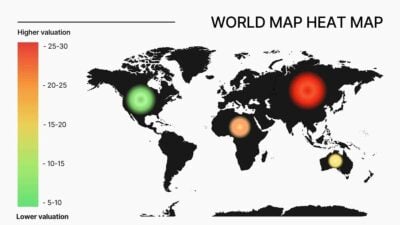 Simple World Map Heat Map Infographic