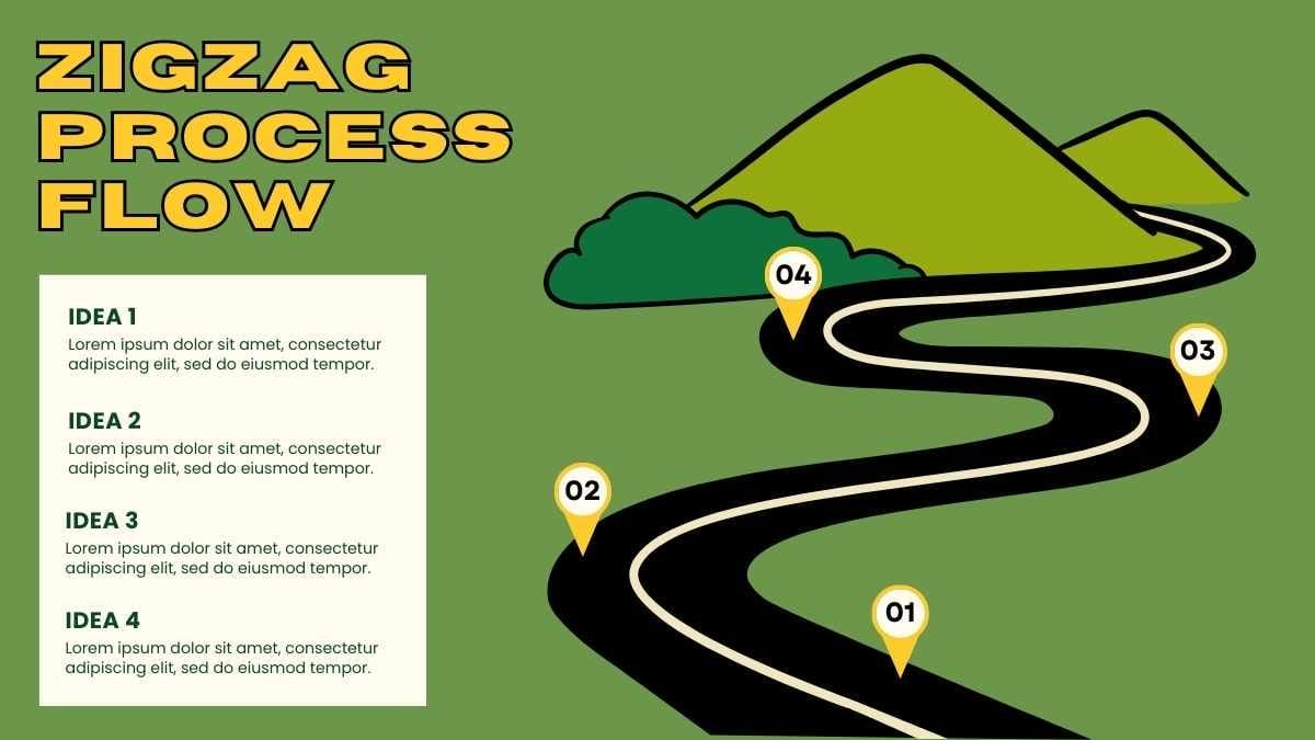 Simple Zigzag Process Flow - diapositiva 4