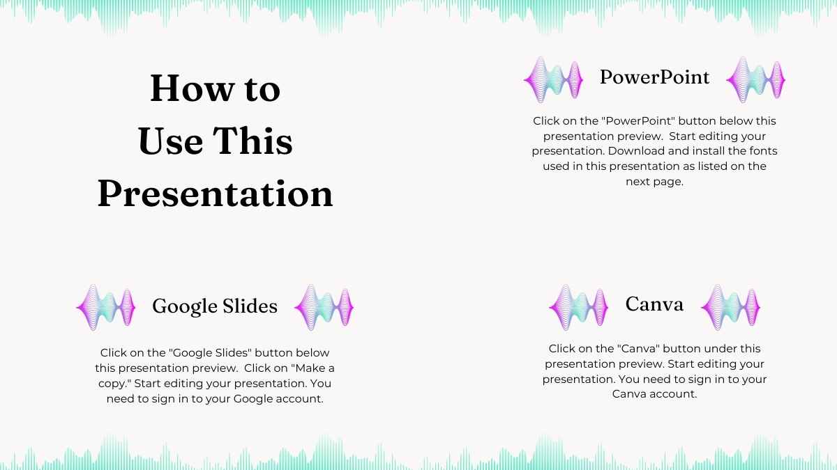 Simple and Elegant Soundwave Marketing Plan Minimal Business Slides - slide 2