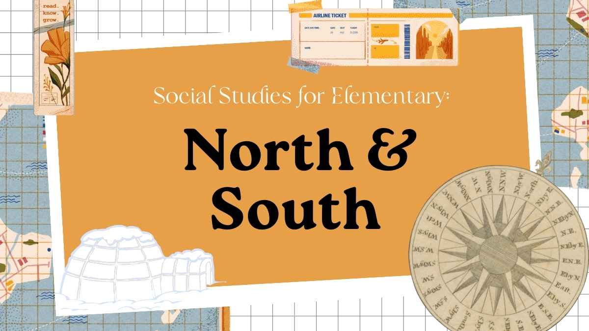 Plantillas de Ciencias Sociales: Norte y Sur Scrapbook - diapositiva 1