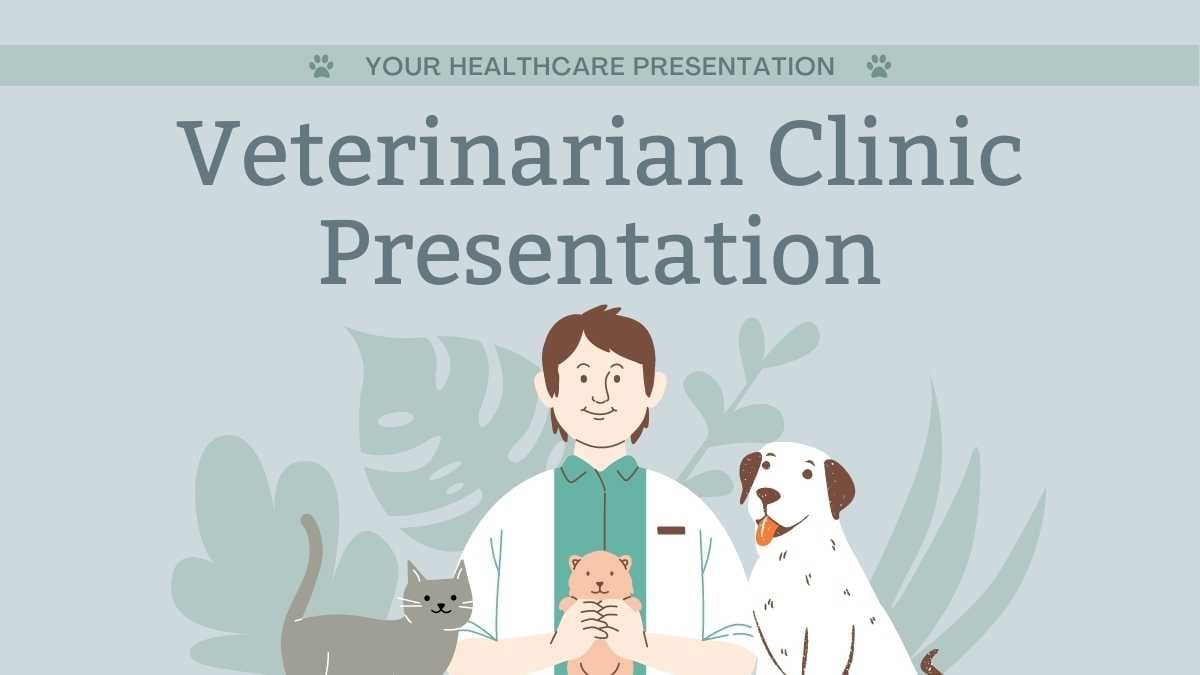 Plantillas Ilustrativas y Encantadoras para Clínicas Veterinarias - diapositiva 1