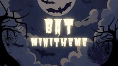 Spooky Halloween Bat Minitheme Slides