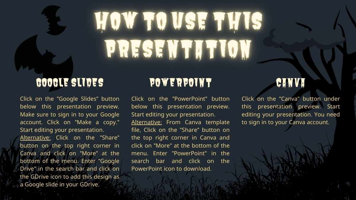 Spooky Halloween Bat Minitheme Slides - slide 2