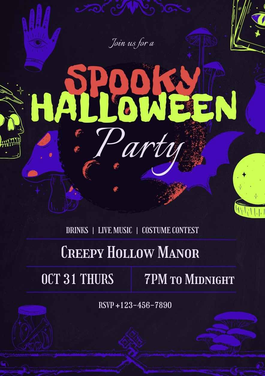 Spooky Halloween Party Poster - slide 2