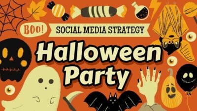 Estrategia de Redes Sociales para una Fiesta de Halloween Espeluznante Plantillas