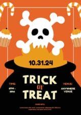 Slides Carnival Google Slides and PowerPoint Template Spooky Trick or Treat Halloween Poster 1