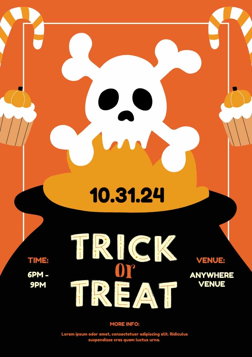 Spooky Trick or Treat Halloween Poster - slide 1