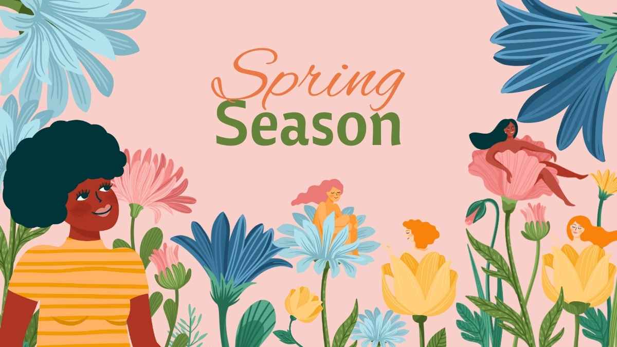 Plantillas Ilustrativas para la Temporada de Primavera - diapositiva 1