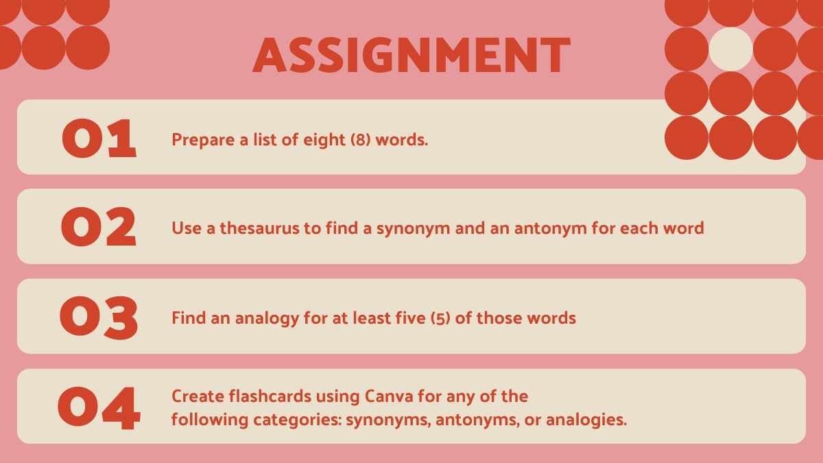 Synonyms, Antonyms and Analogies Lesson for High School - slide 12