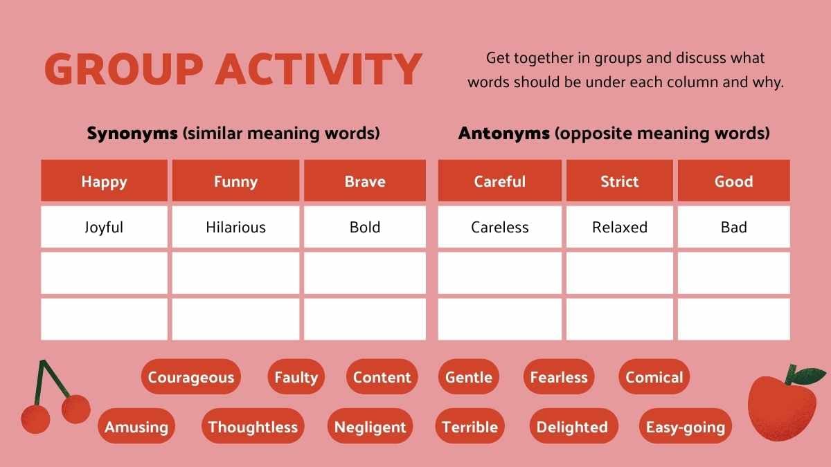 Synonyms, Antonyms and Analogies Lesson for High School - slide 9