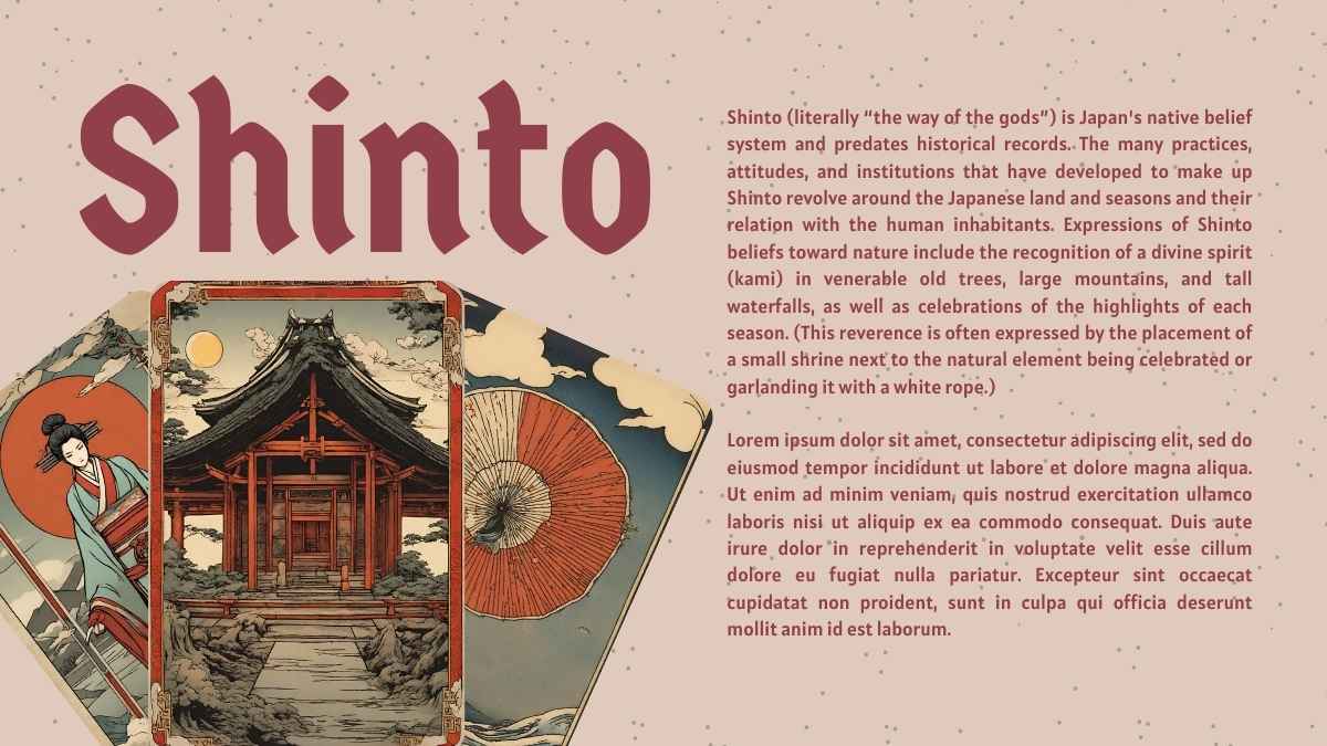 Tarot Card Style Asian Forests Mythology Slides - slide 13