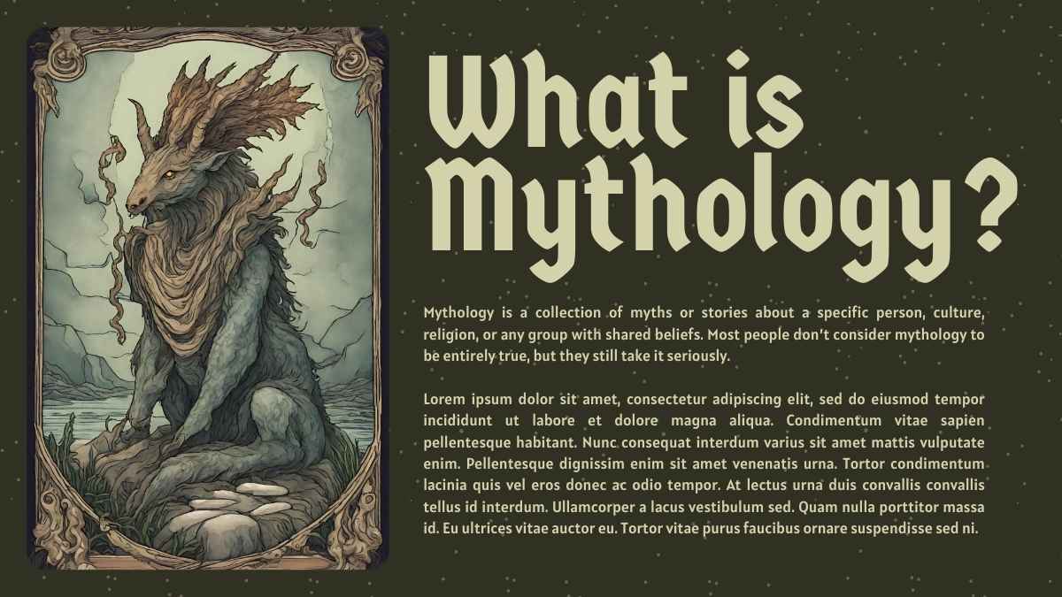 Tarot Card Style Asian Forests Mythology Slides - slide 5