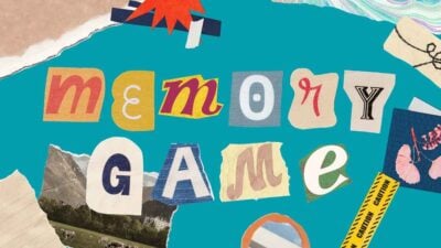 Jogo de Memória Criativo e Retrô para Scrapbook