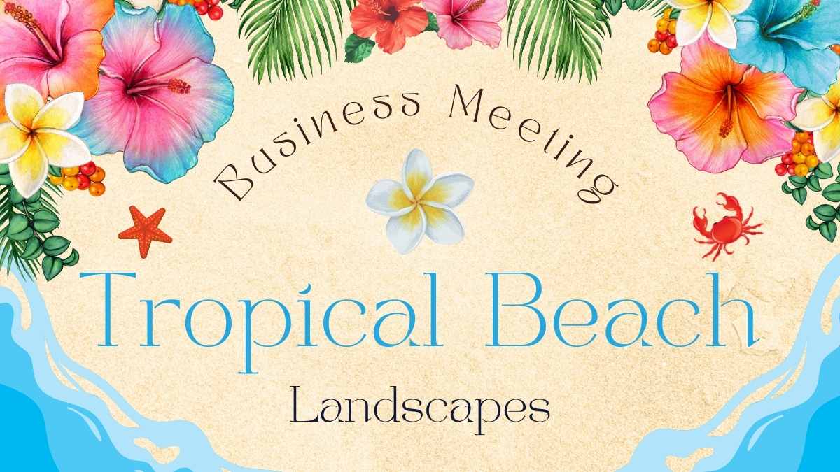 Tropical Beach Landscapes Business Meeting Slides - slide 1