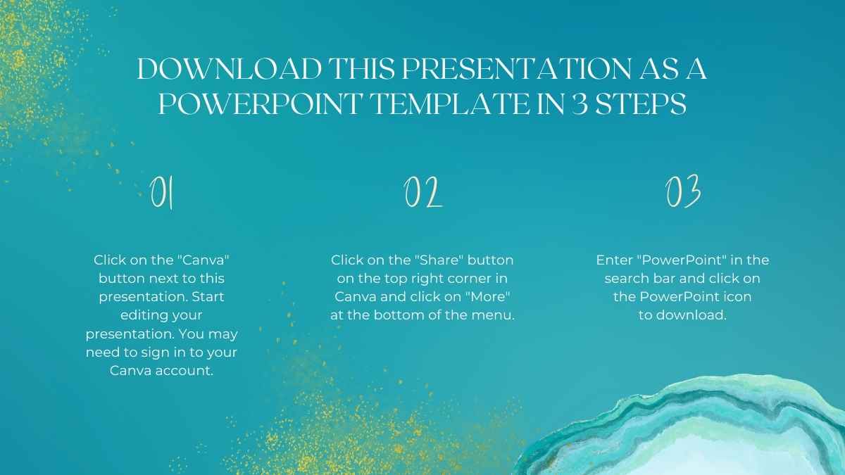 Turquoise and Gold Aqua Background Multipurpose Slides - slide 3