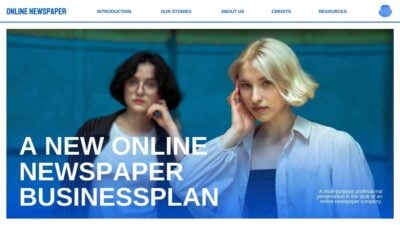 Plantillas de Plan de Negocios para Periódico en Línea con Estilo UI/UX