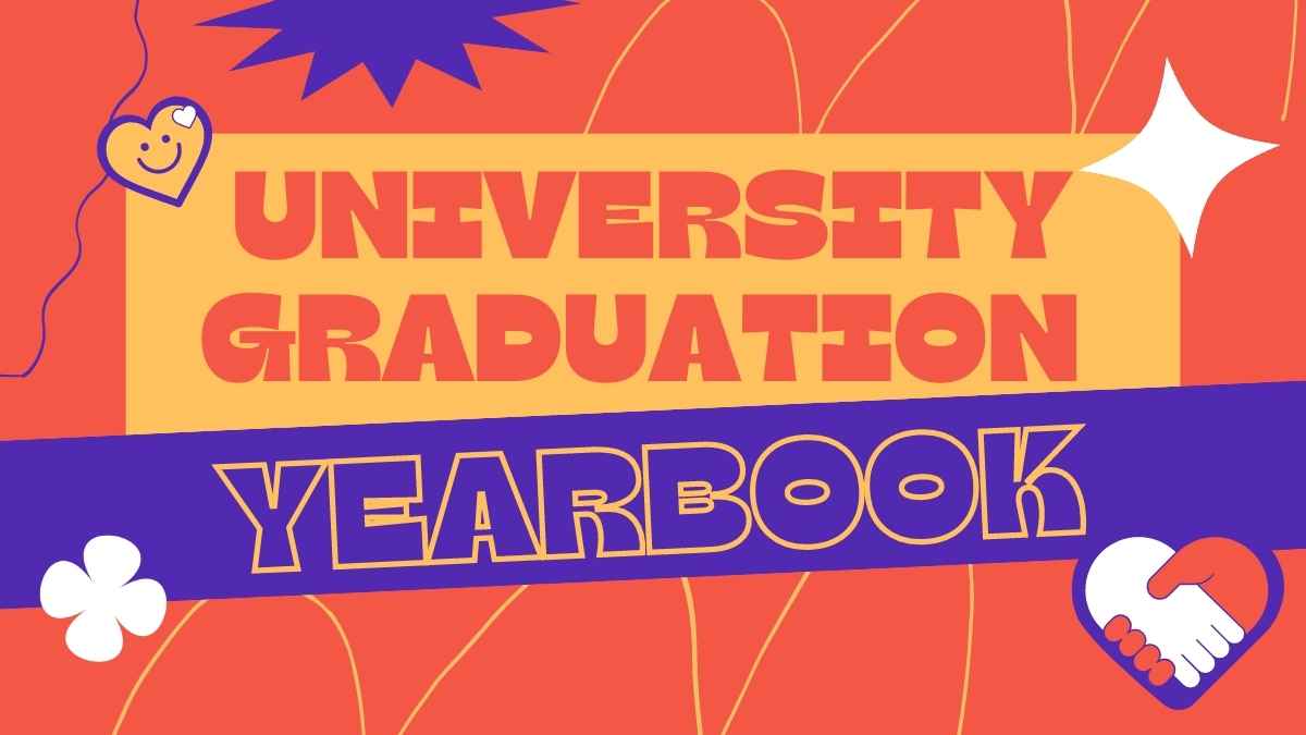 Retro University Graduation Yearbook Slides - slide 1