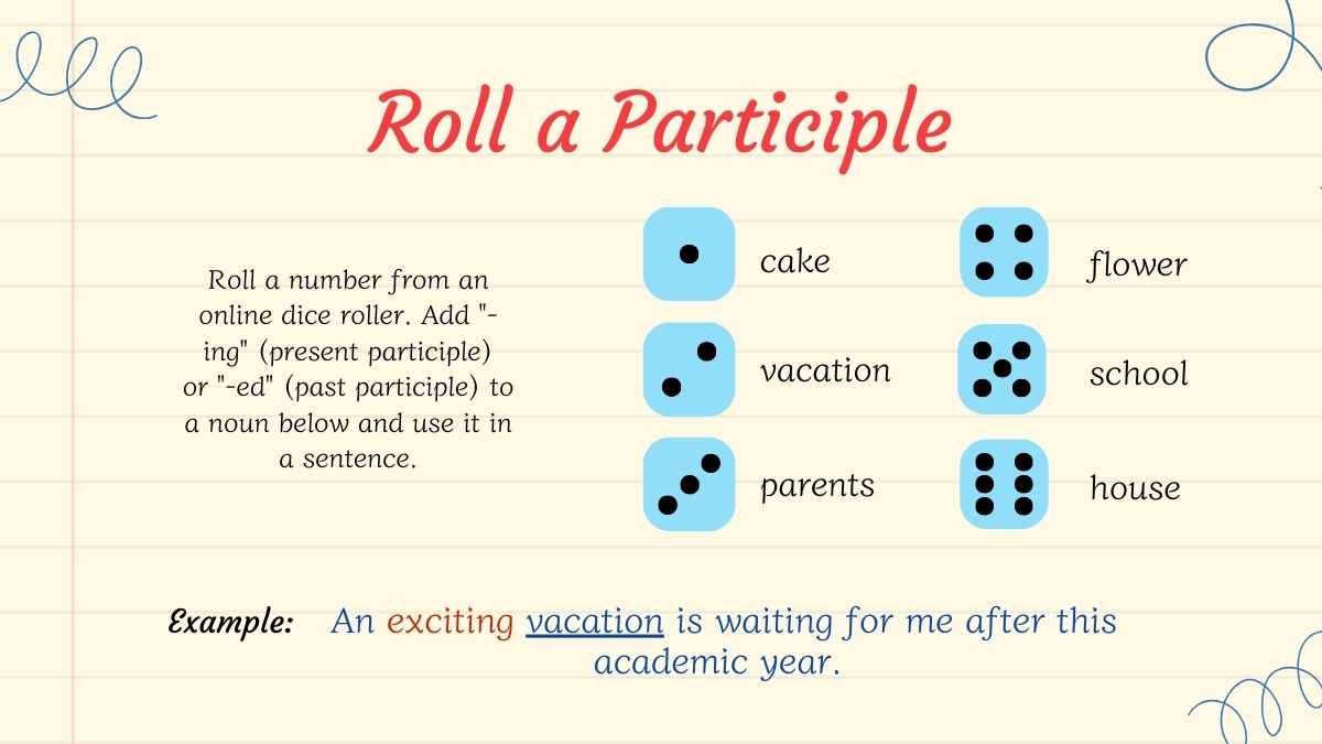 Verbals, Gerunds and Participles Lesson for Middle School - slide 12