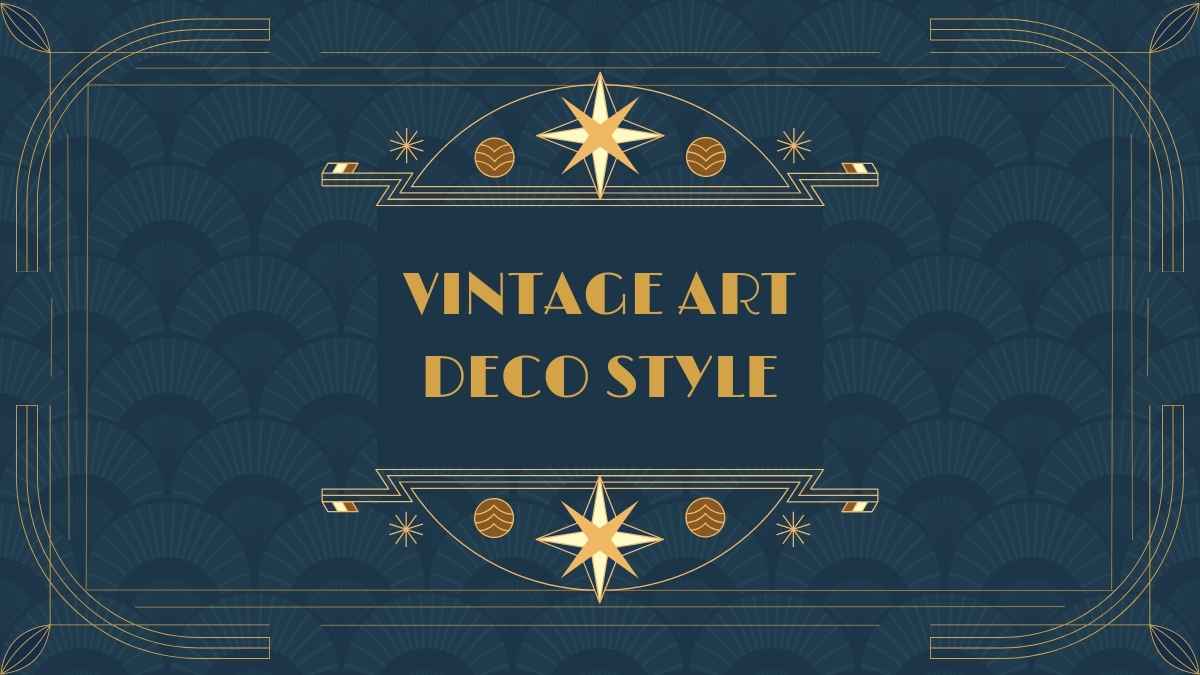 Vintage Art Deco Style Educational Slides - slide 1