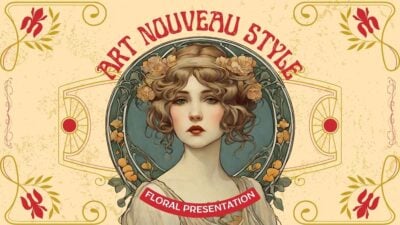 Slides Carnival Google Slides and PowerPoint Template Vintage Art Nouveau Floral 1