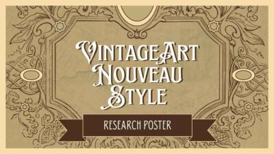 Vintage Art Nouveau Style Research Poster Slides