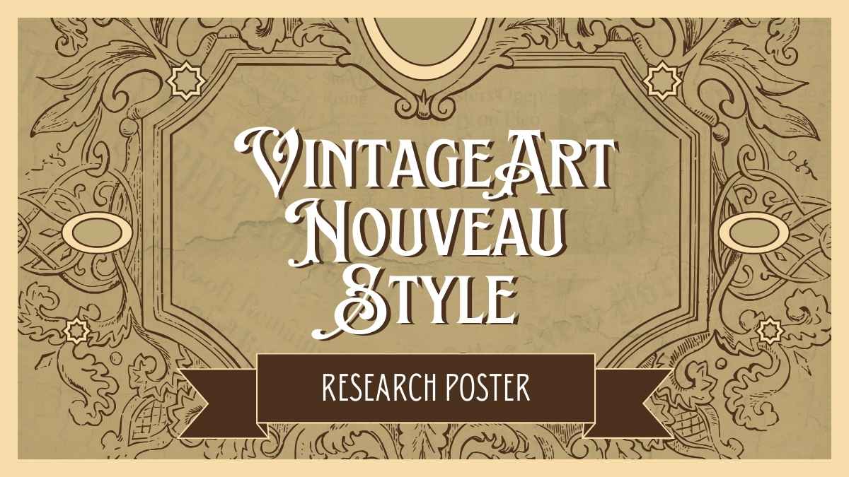 Plantillas Vintage de Estilo Art Nouveau para Pósteres de Investigación - diapositiva 1