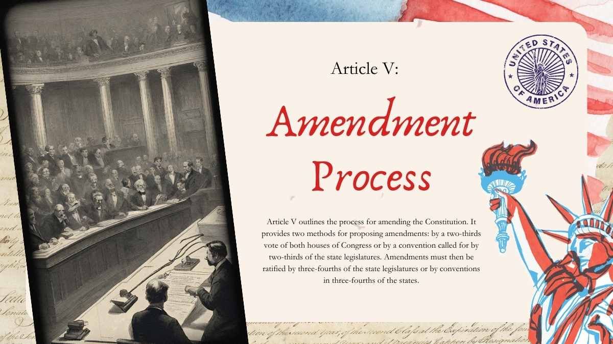 Vintage Constitution Minitheme Slides - diapositiva 12