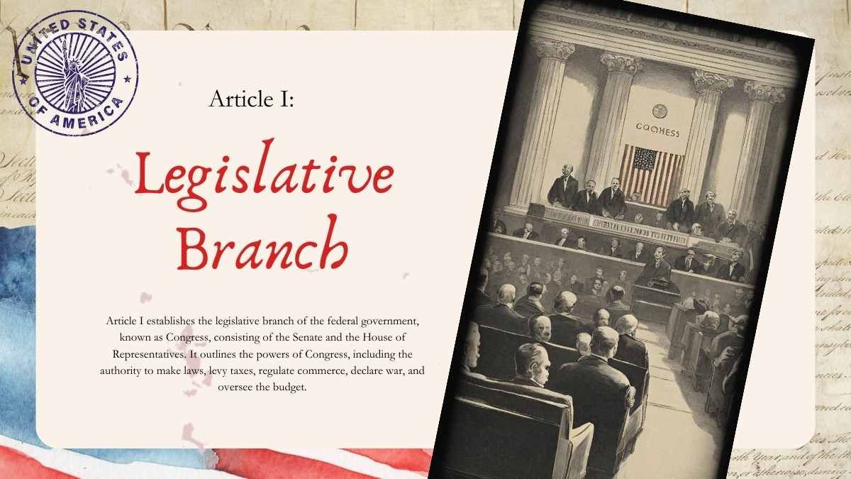 Vintage Constitution Minitheme Slides - diapositiva 8