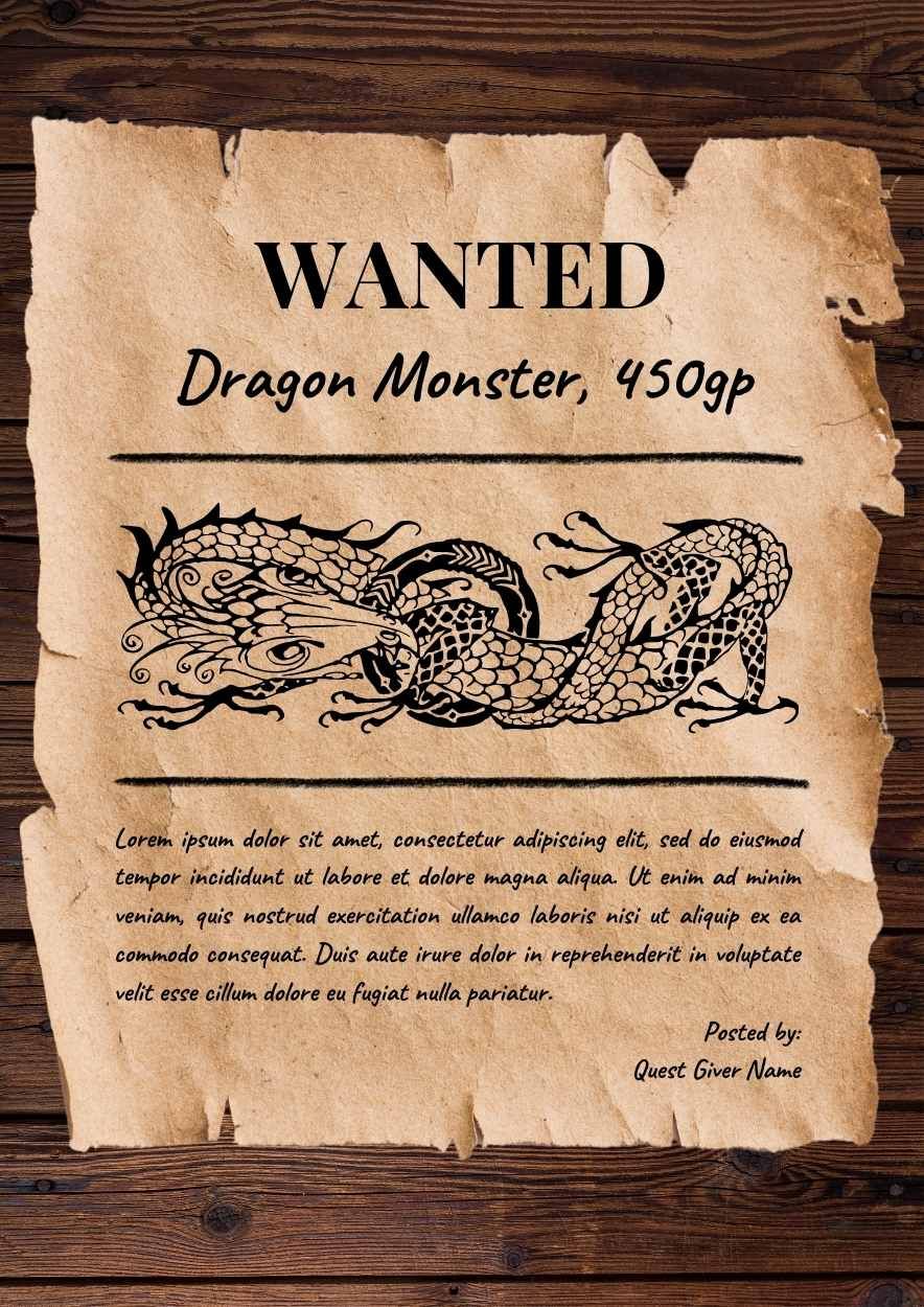 Vintage Dnd Wanted Poster - diapositiva 2