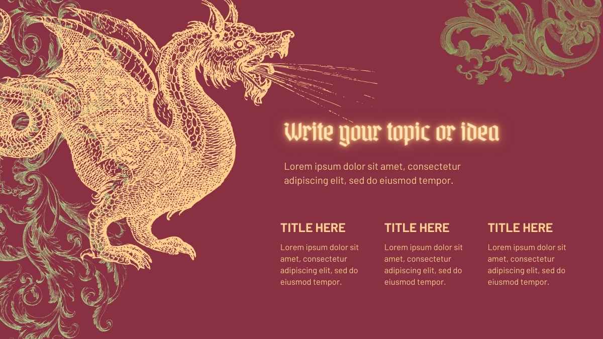 Vintage Dragon Ancestry Minitheme Slides - slide 4