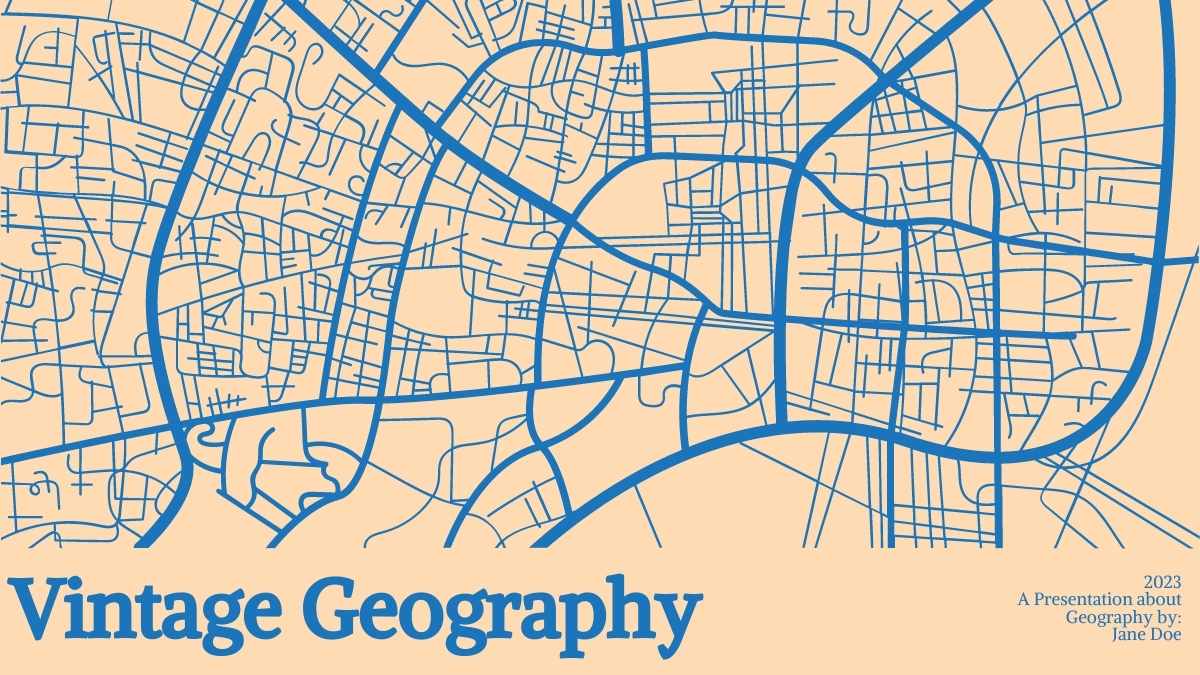 Plantillas Vintage de Mapas Geográficos - diapositiva 1