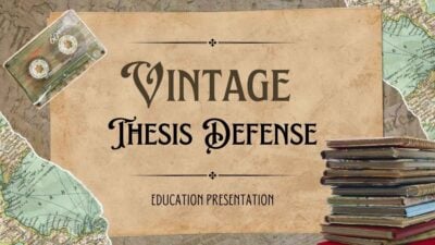 Vintage Illustrated Thesis Defense Slides