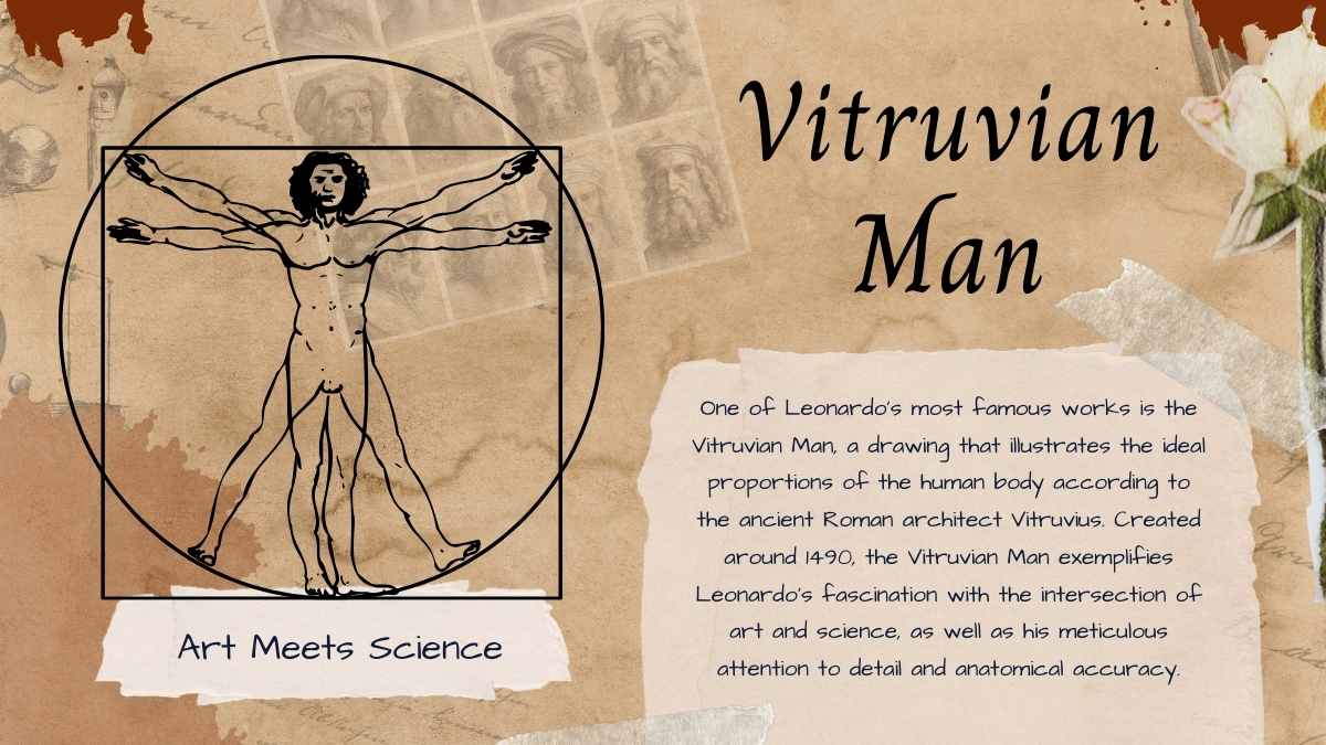 Slide Biografi Vintage Leonardo Da Vinci - slide 6