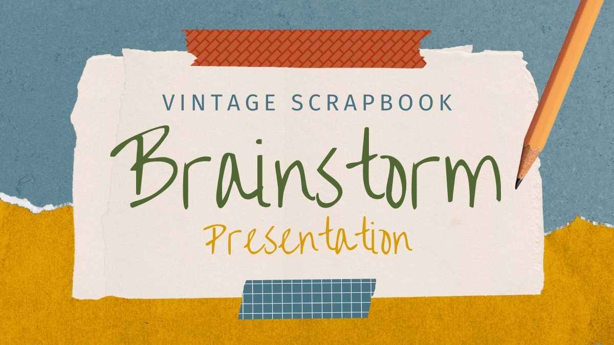 Vintage Scrapbook Brainstorm Slides - slide 1