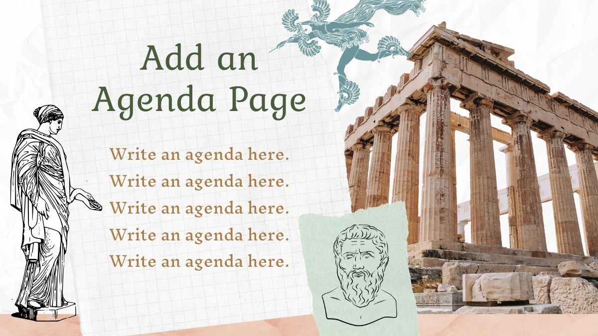 Vintage Social Studies Subject for High School: Ancient Greece & Greek Mythology Slides - slide 3