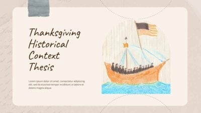 Slide Presentasi Sejarah Thanksgiving dengan Nuansa Vintage