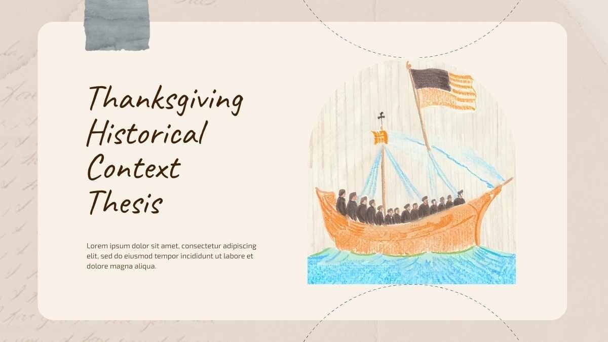 Slide Presentasi Sejarah Thanksgiving dengan Nuansa Vintage - slide 1