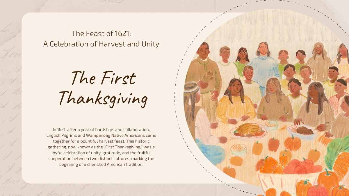 Vintage Thanksgiving Historical Context Thesis Slides - slide 9