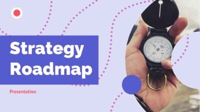 Slide Strategi Roadmap Warna Violet