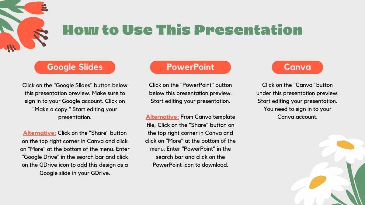 Slide Kuis Kata Kerja dengan Tema Bunga yang Menggemaskan - slide 2